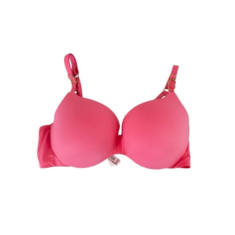 Victorias Secret Womens Pink Incredible Perfect Shape Padded T-shirt Bra Sz 36DD